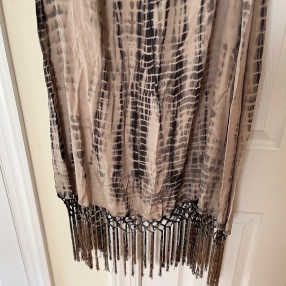 Chico’s Ombré Tie Dye Fringe Lined Maxi Skirt, sz. 2 - Picture 2 of 8